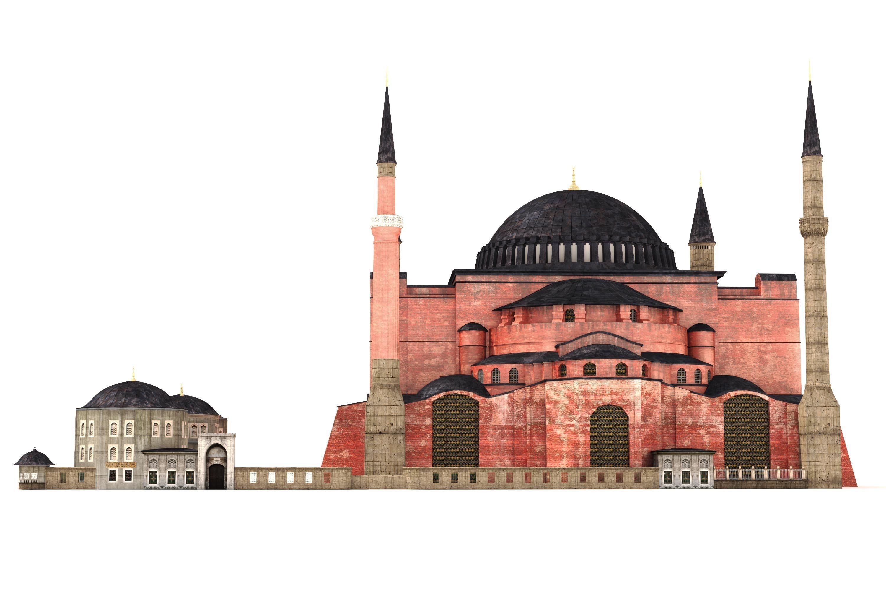 Hagia Sophia Ayasofya camii 3D model_3