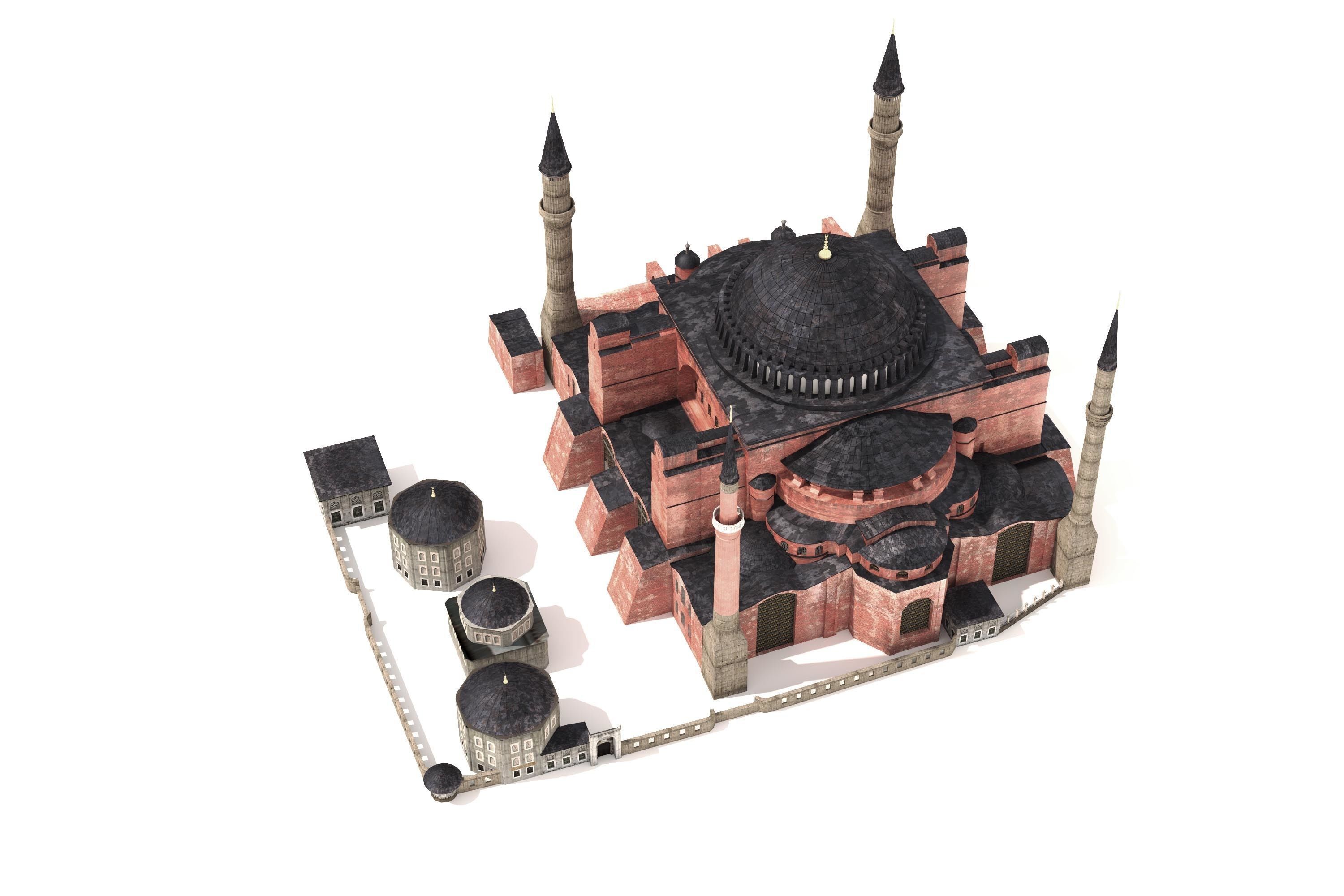 Hagia Sophia Ayasofya camii 3D model_5