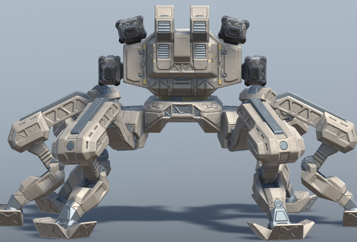 Crawler BattleMech Low-poly 3D model_14