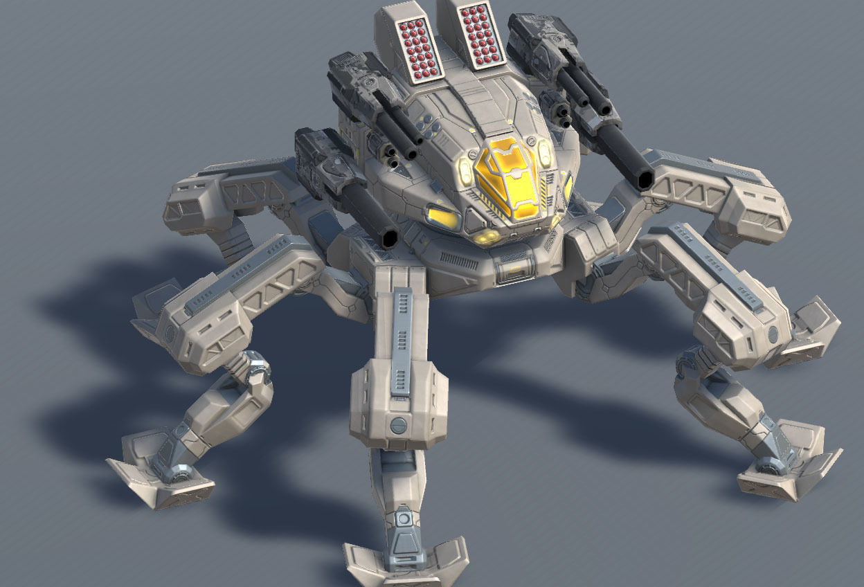 Crawler BattleMech Low-poly 3D model_10