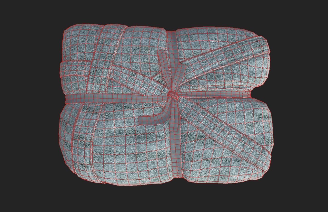 Low-poly 3D model of Bath Towel Low-poly 3D model_4