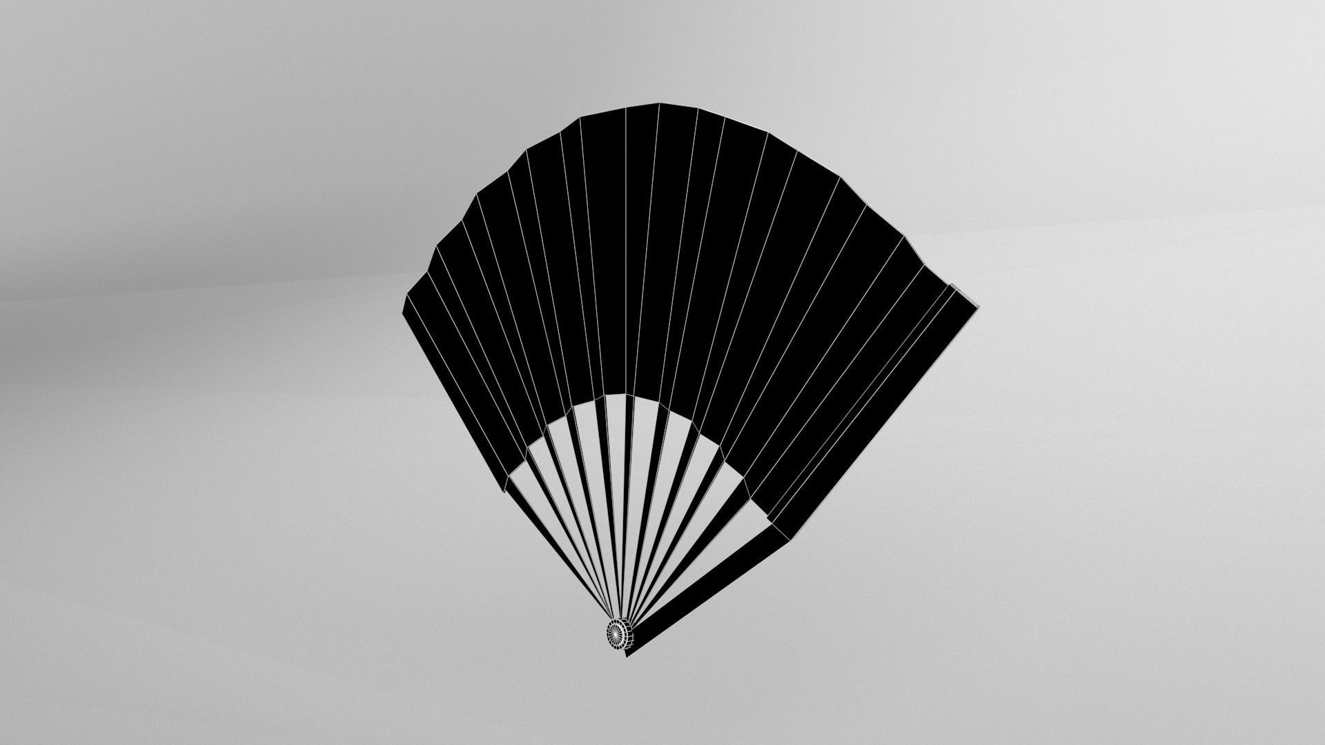 Paper Fan v1 003 Low-poly 3D model_7