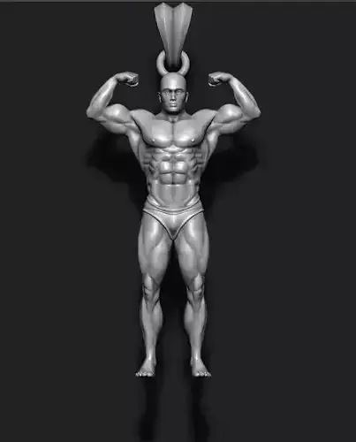 Bodybuilder pendant 3D print model