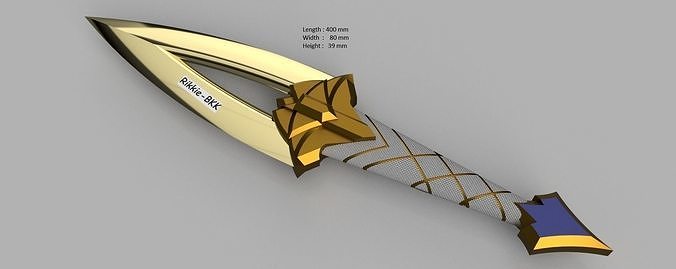 LEAGUE OF LEGENDS AKALI DAGGER KDA 3D print model