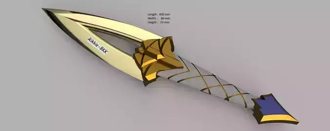 LEAGUE OF LEGENDS AKALI DAGGER KDA 3D print model