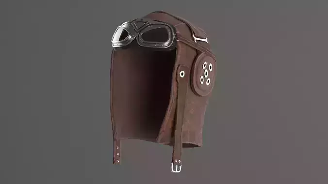 WWII Aviator goggles and hat