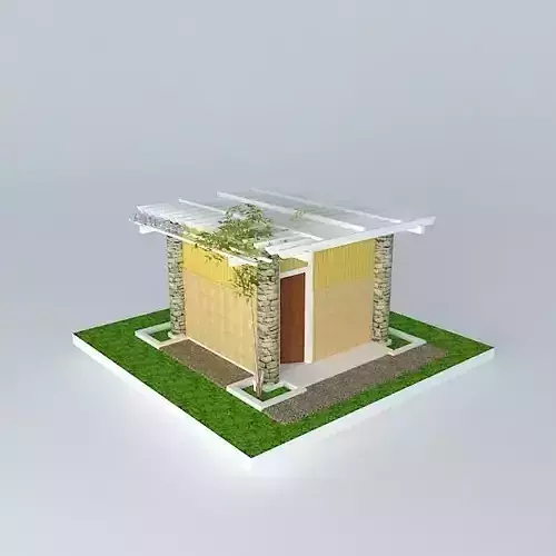 Restroom at kareumbi forest conservation area Free 3D model