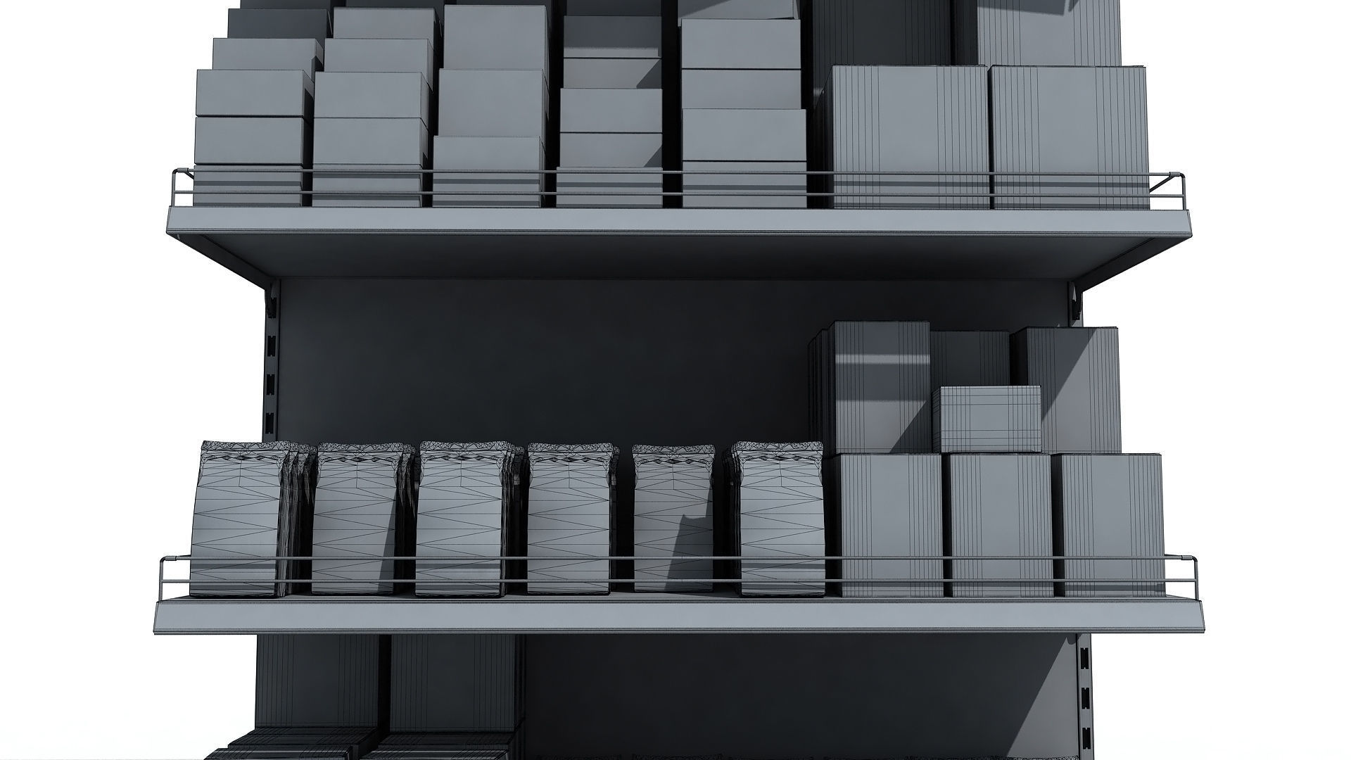Supermarket Shelves Tea and Coffee 3D model_9