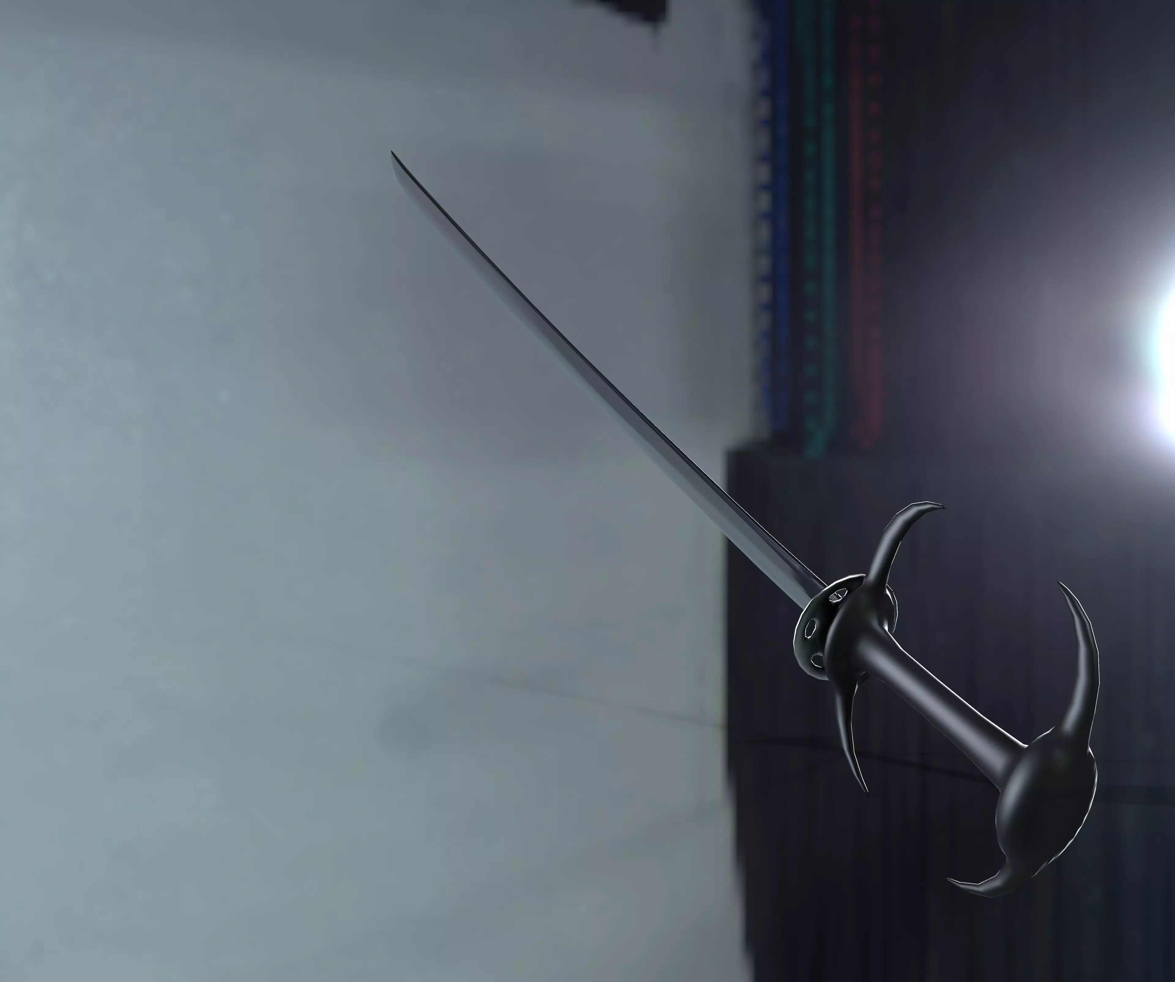 Low Poly Katana Hiroyachi Low-poly 3D model_0