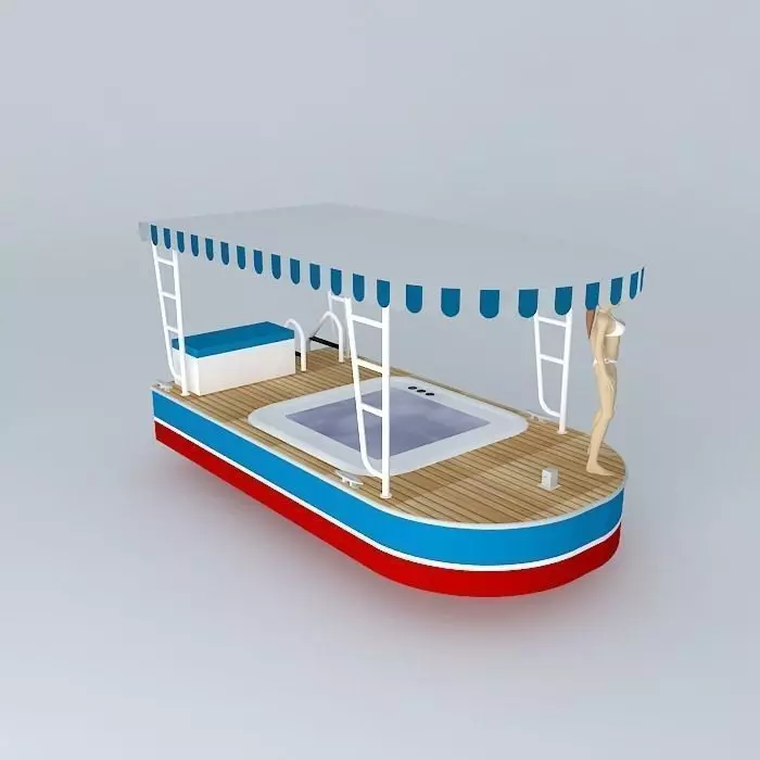 Floating Hot Tub Free 3D model