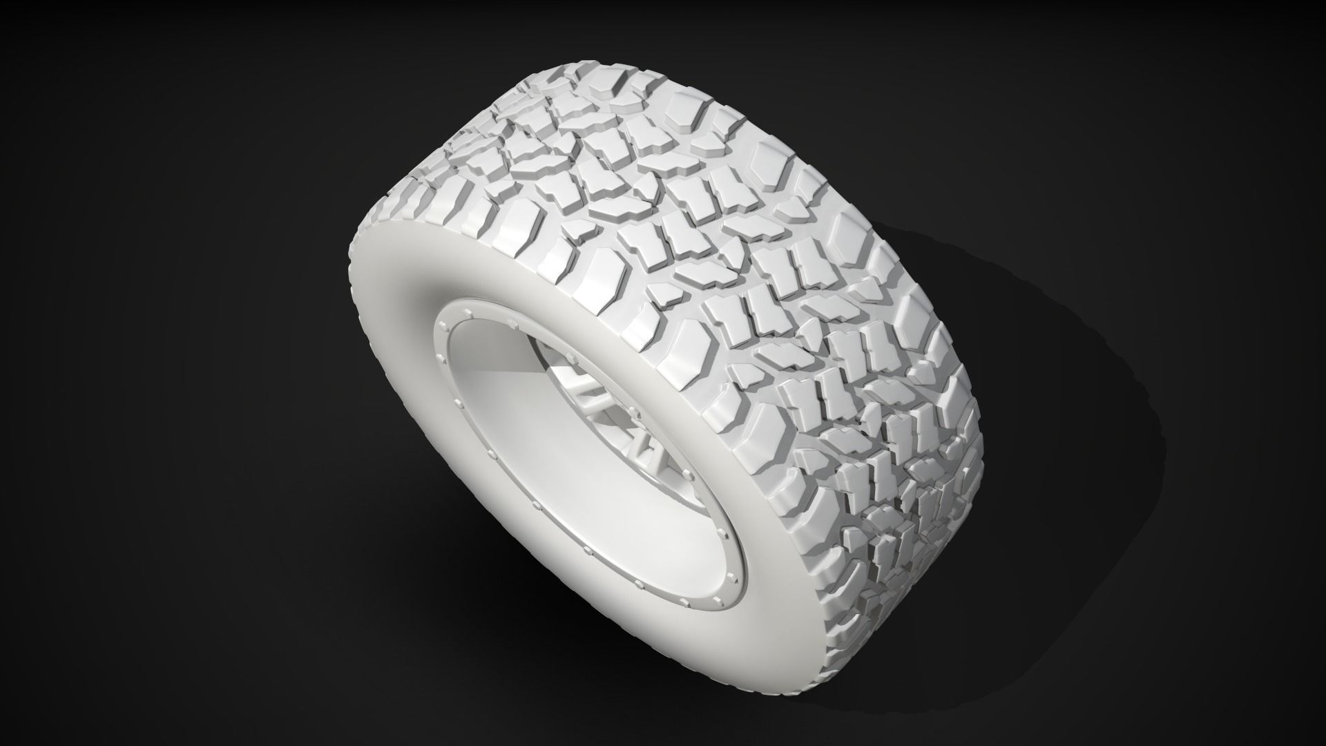 Wide Rear Wheel 3D model_9