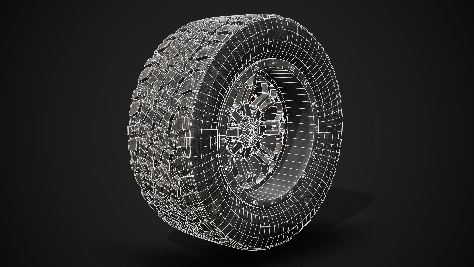 Wide Rear Wheel 3D model_6