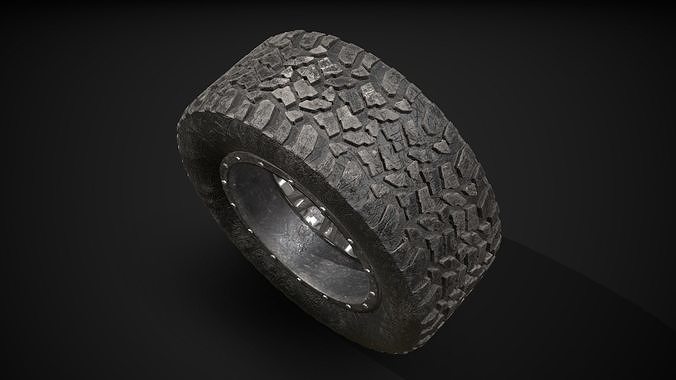 Wide Rear Wheel 3D model 2