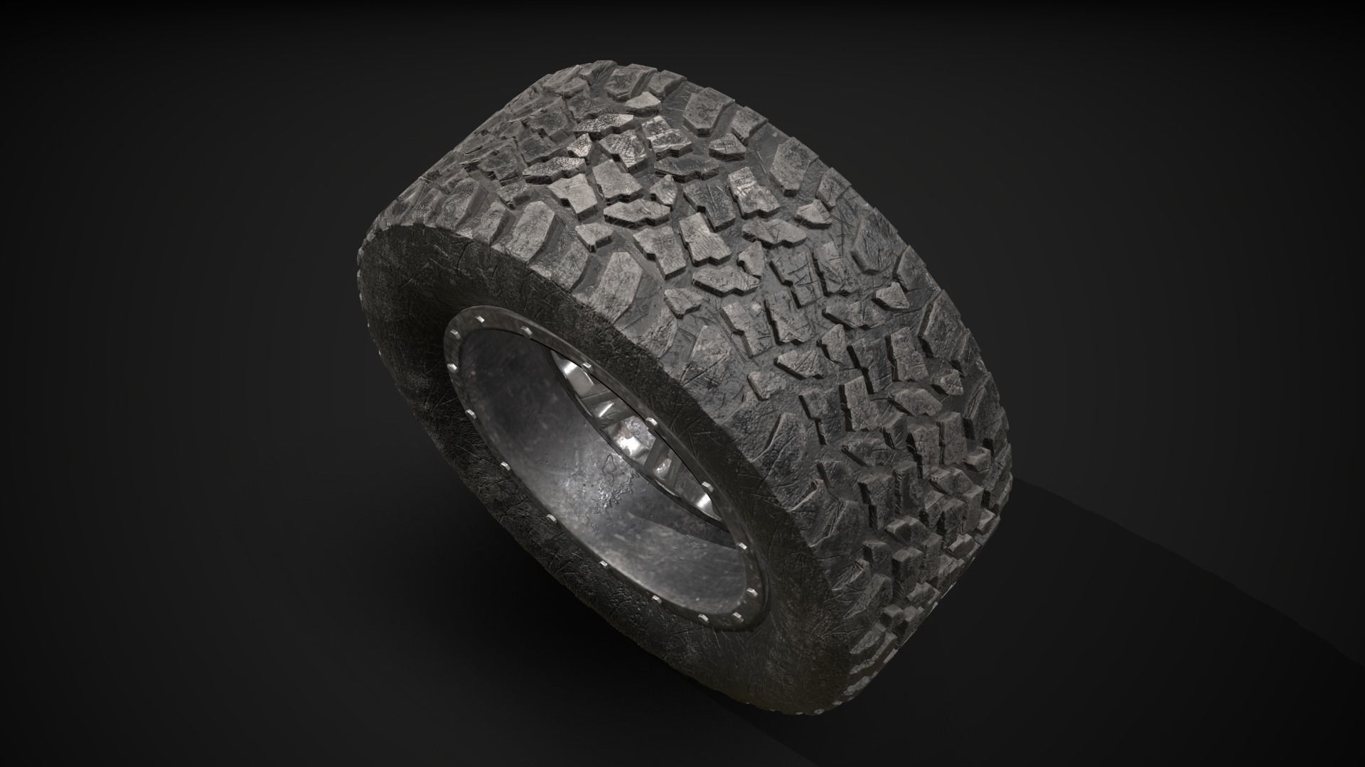 Wide Rear Wheel 3D model_1