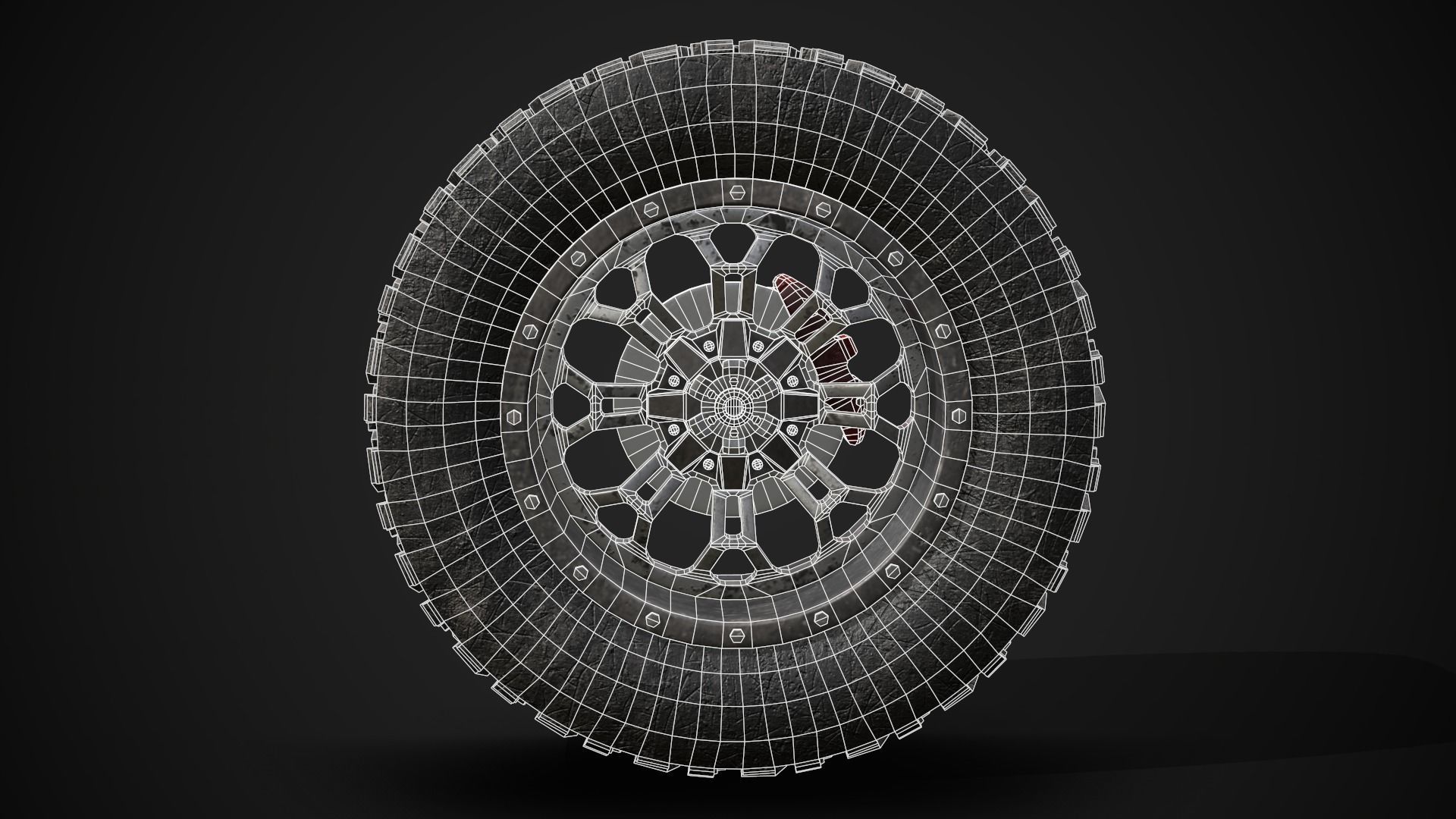 Wide Rear Wheel 3D model_5