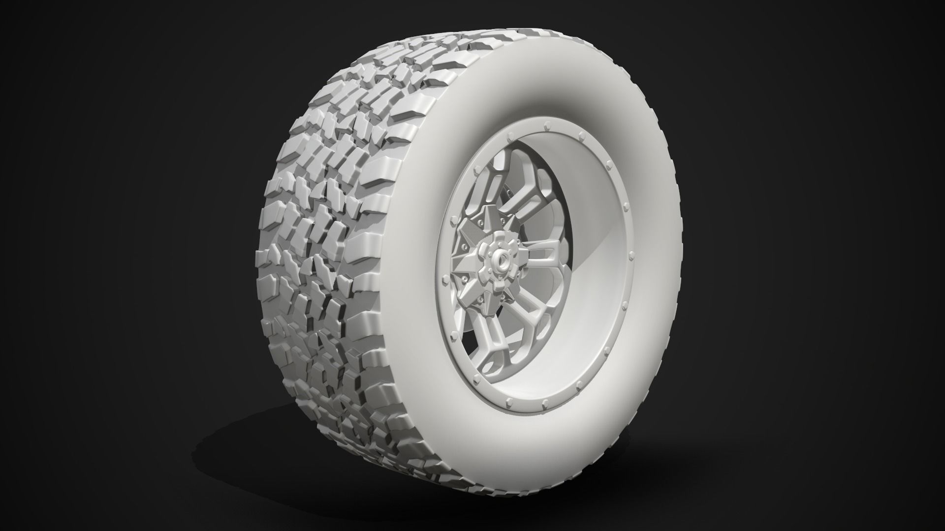 Wide Rear Wheel 3D model_8