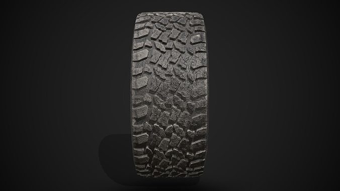 Wide Rear Wheel 3D model 4