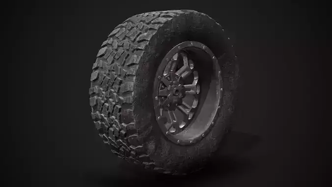 Wide Rear Wheel 3D model