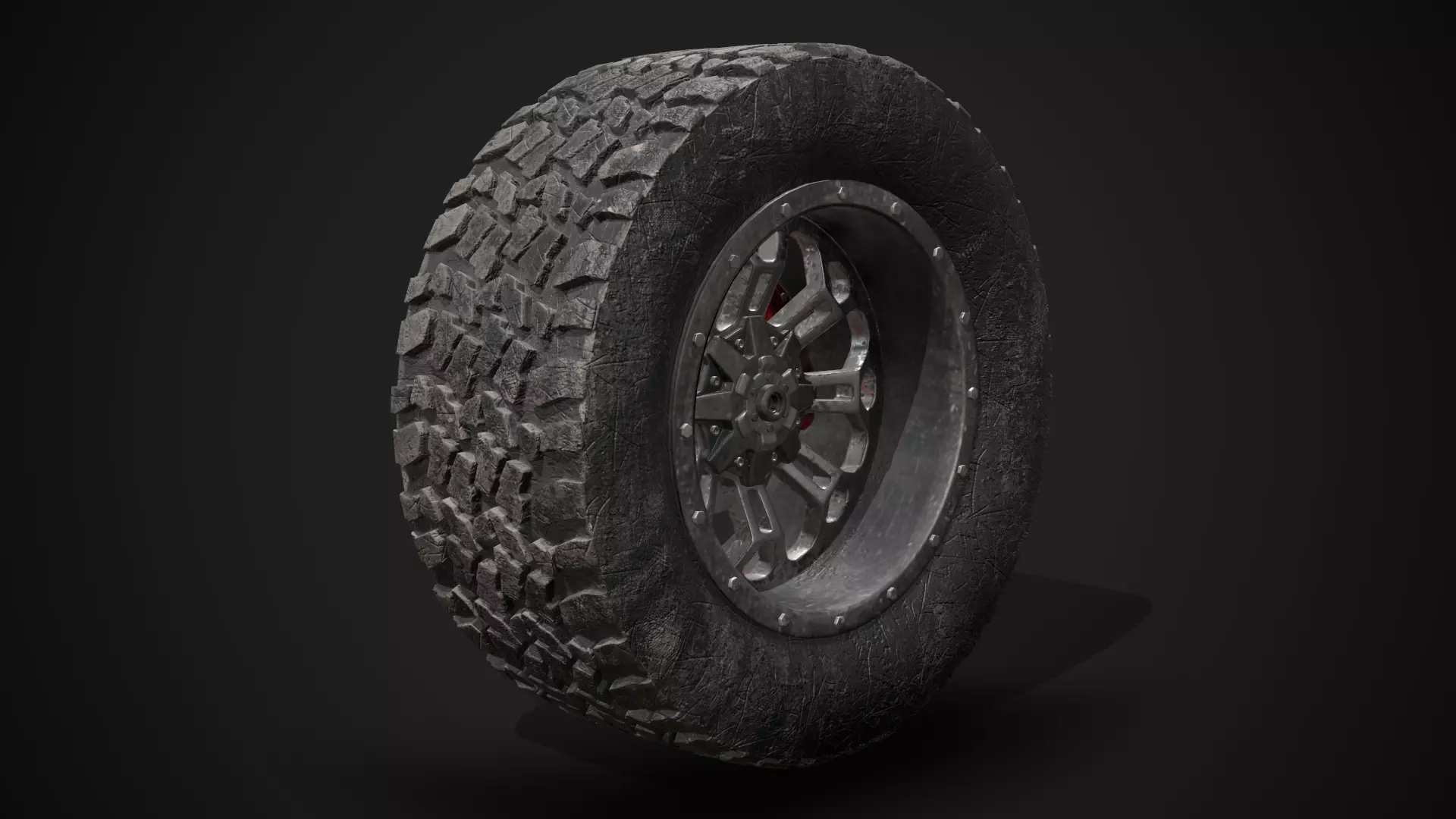 Wide Rear Wheel 3D model_0