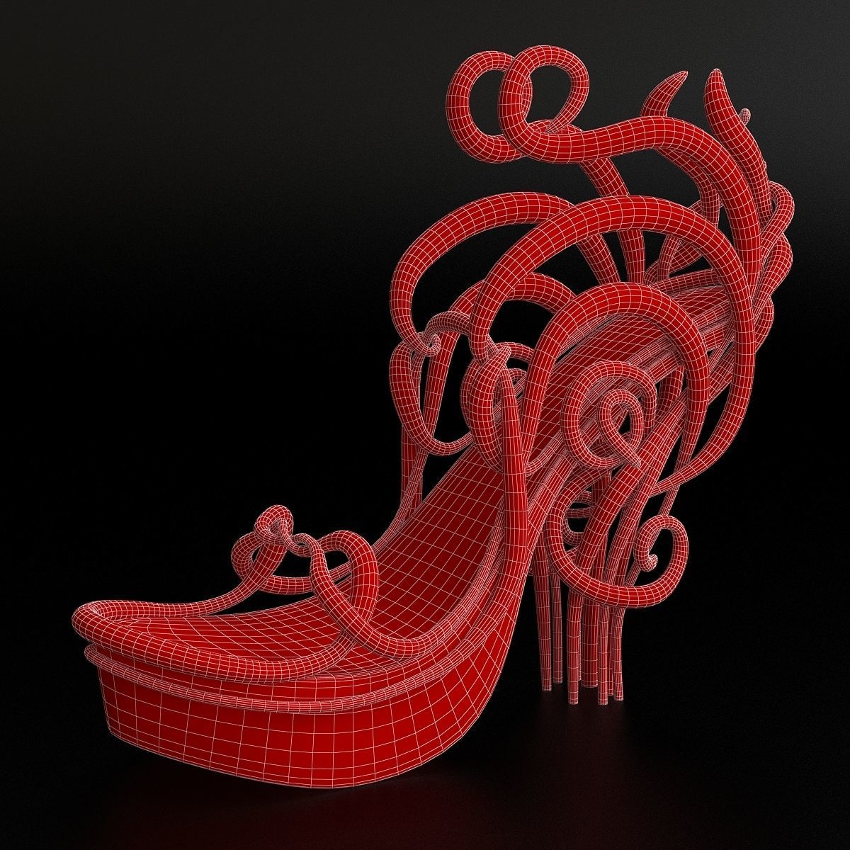printable fashion shoe 3d model 3D print model_2