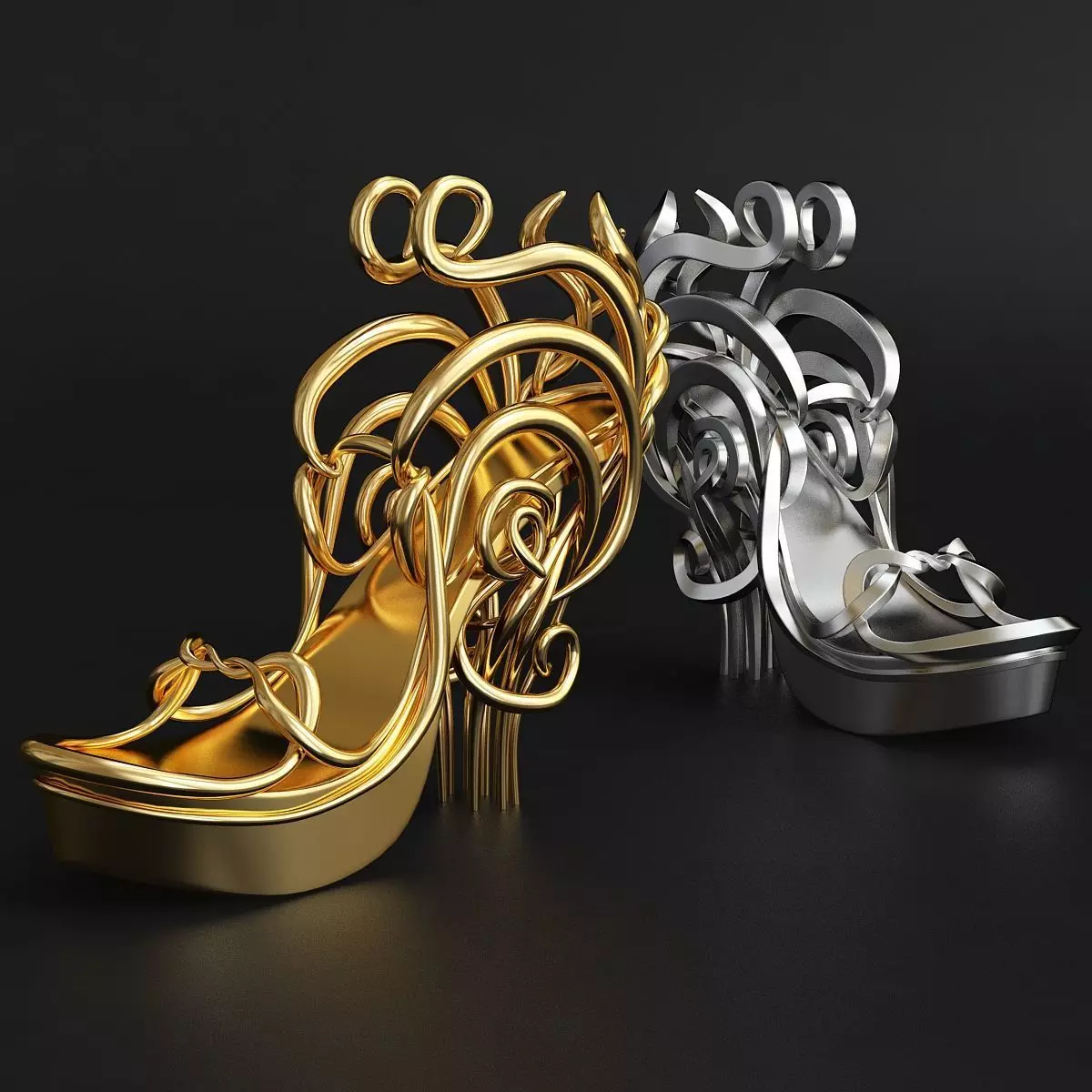 printable fashion shoe 3d model 3D print model_0