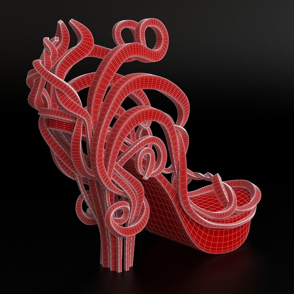printable fashion shoe 3d model 3D print model_8