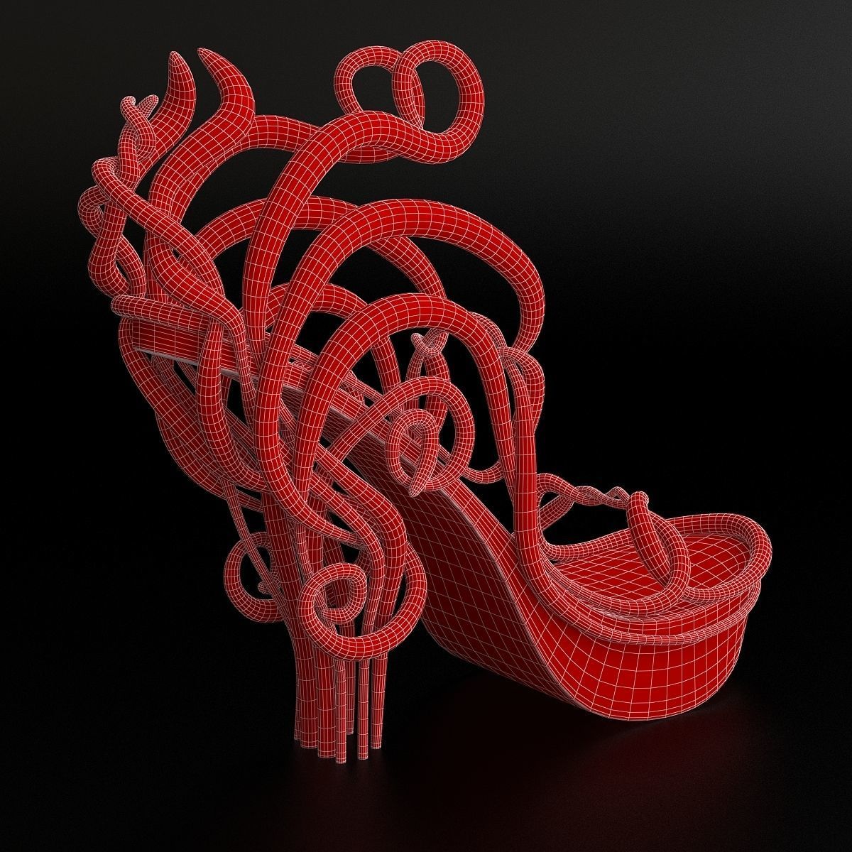 printable fashion shoe 3d model 3D print model_4