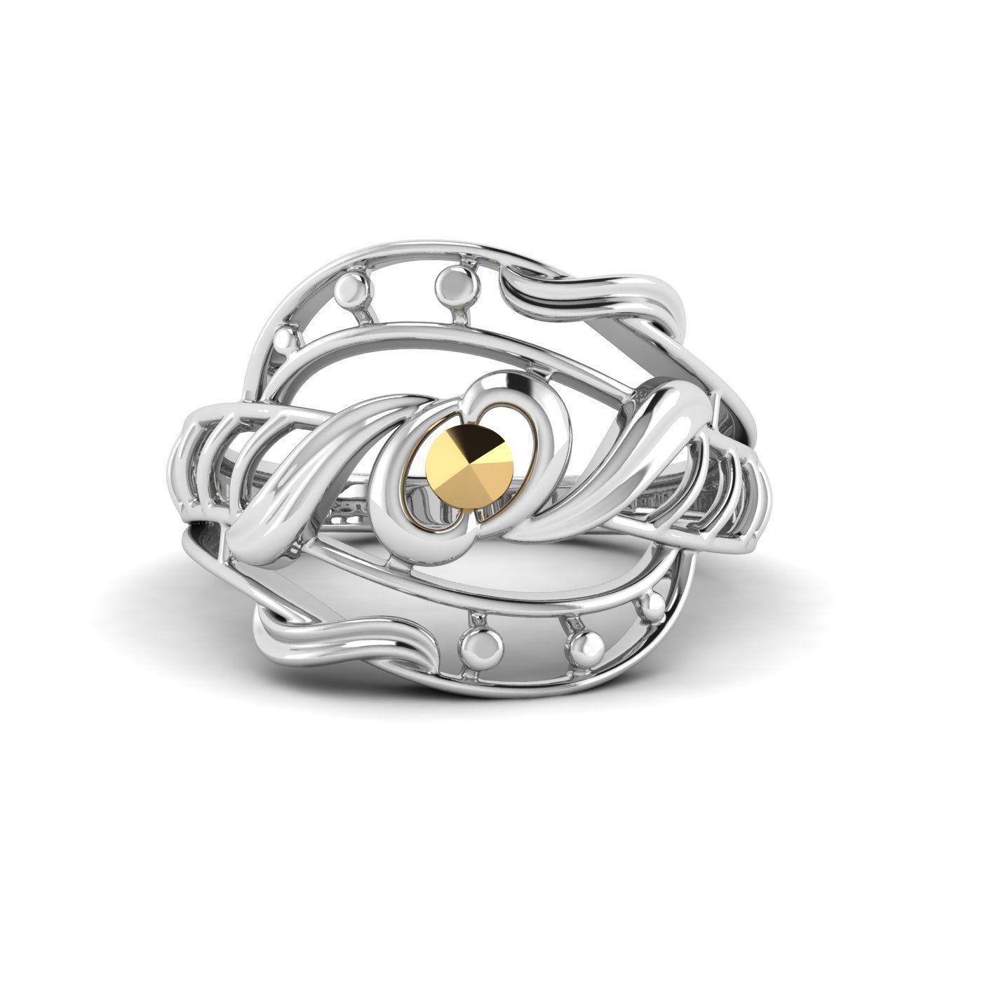 plain ladies ring 3D print model_2