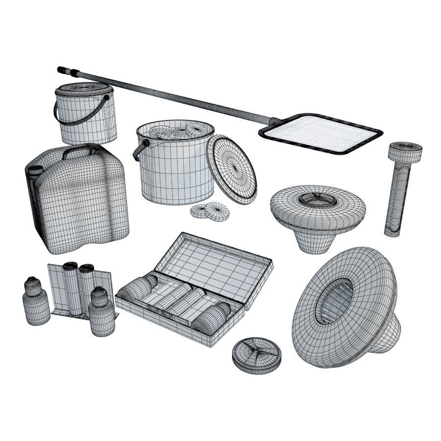 Swimming Pool Accessories 3D model_1