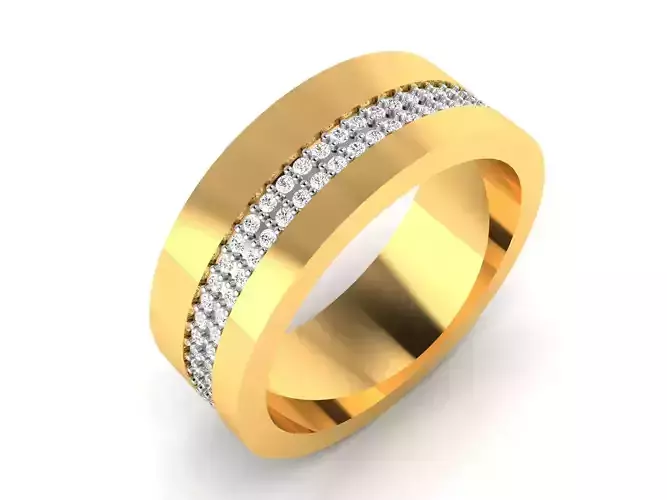 Women Band Ring 3dm render detail