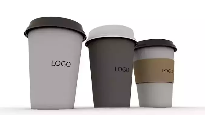 3D Paper Coffee Cup