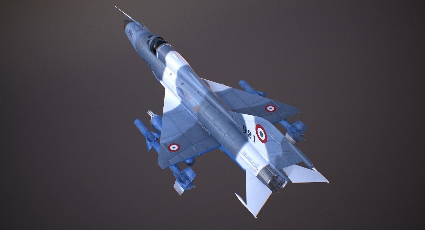 MiG 21 - Rigged and Animated - with Interior - M3 Low-poly 3D model_7