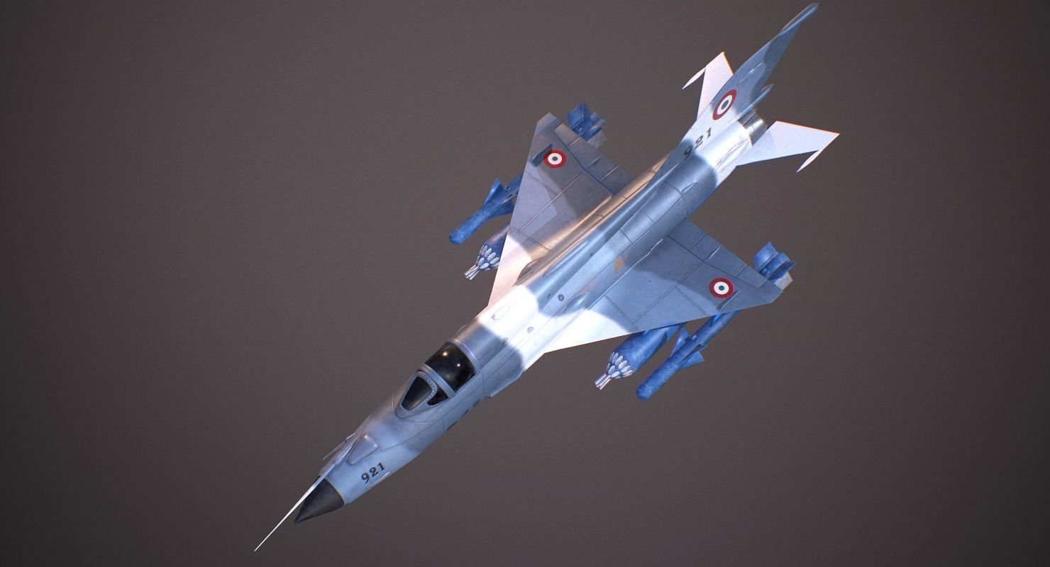 MiG 21 - Rigged and Animated - with Interior - M3 Low-poly 3D model_6