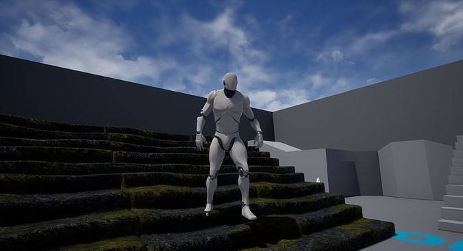 stairs game ready set of Low-poly 3D model