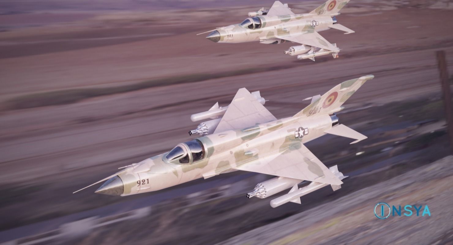 MiG 21 - Rigged and Animated - with Interior - M4 Low-poly 3D model_2