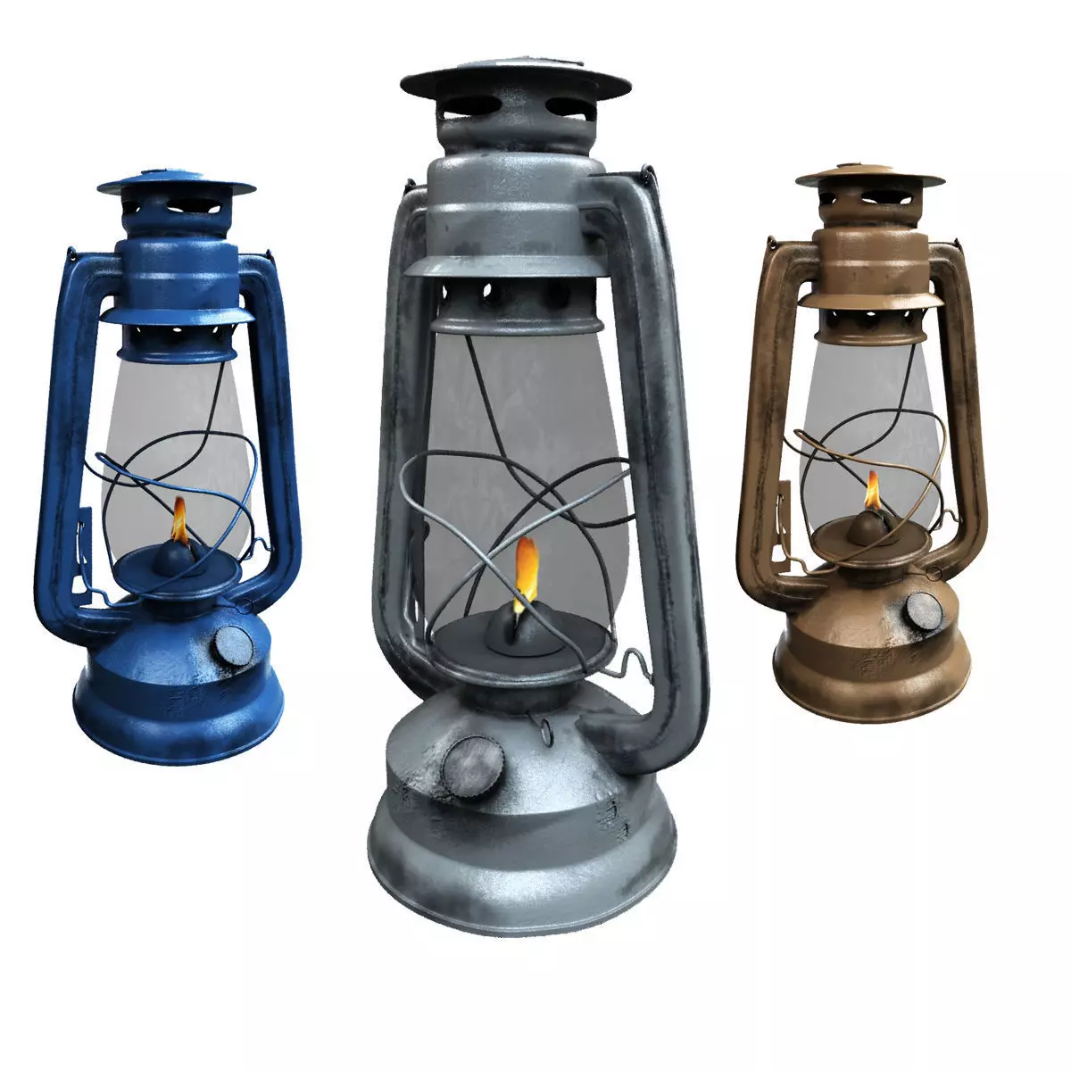 lantern metal 3D model_0