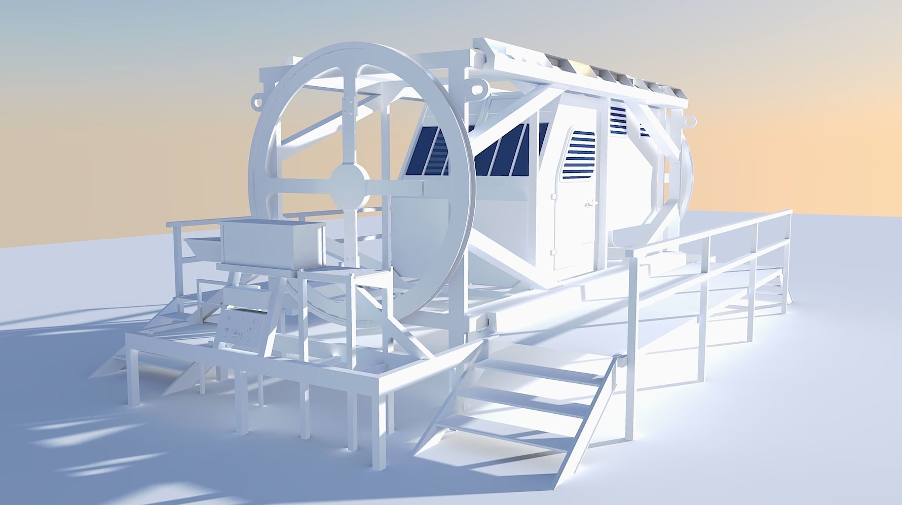 BLAST SIMULATOR Low-poly 3D model_1