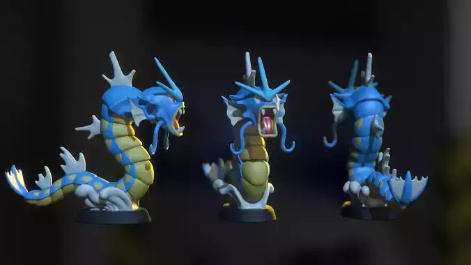 Gyarados dragon statue 3D print model