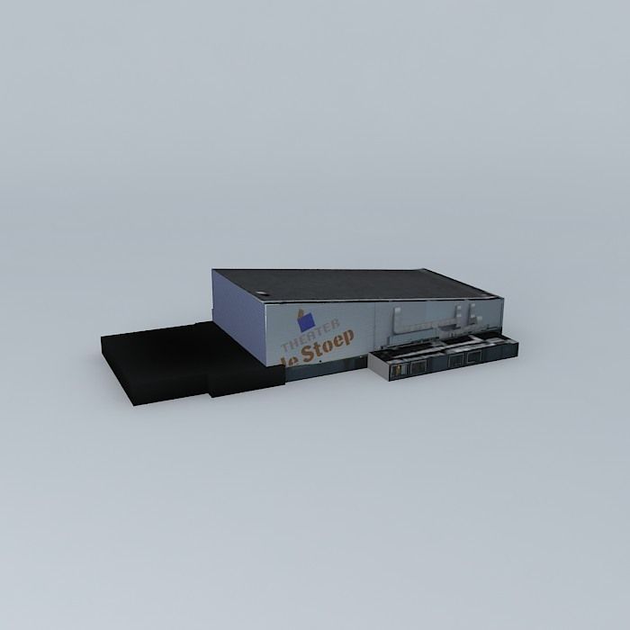 Take theater Sidewalk Free 3D model_1