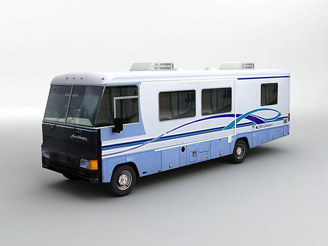 RV Recreational Vehicle Motorhome Low-poly 3D model