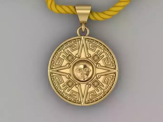 grek and face necklace