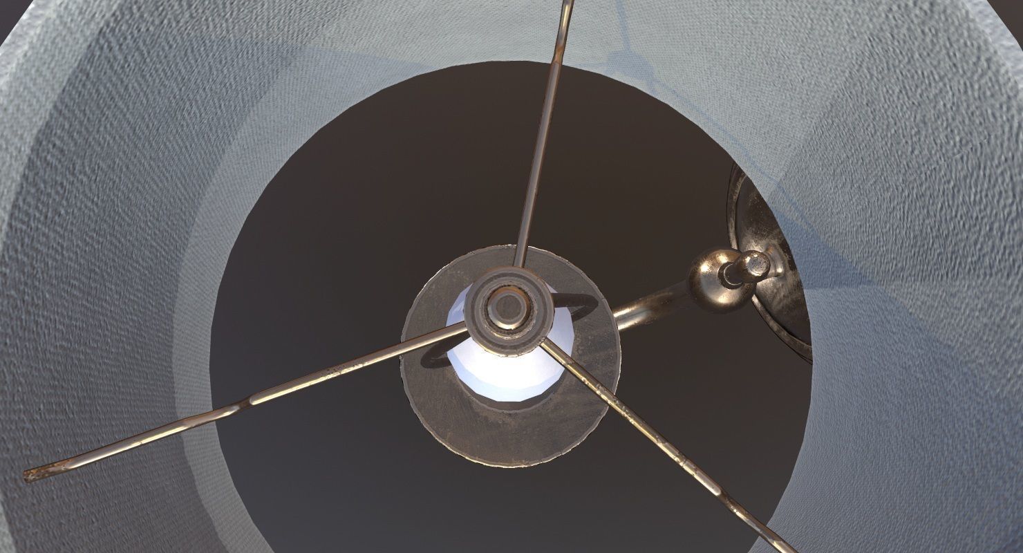 Wall Lamp Game Ready Low-poly 3D model_12