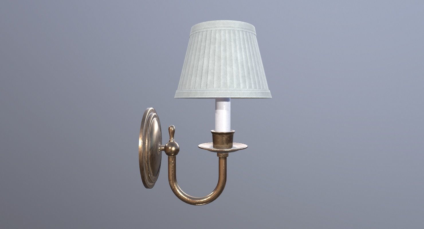 Wall Lamp Game Ready Low-poly 3D model_3