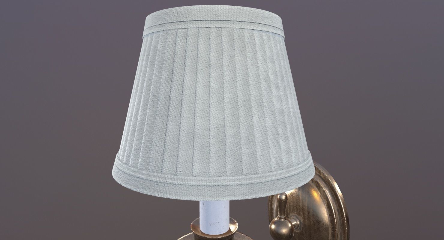 Wall Lamp Game Ready Low-poly 3D model_9