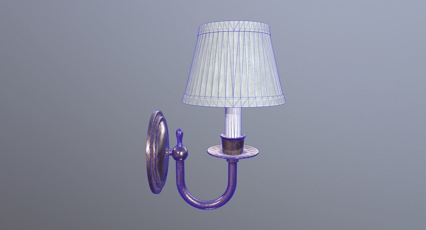 Wall Lamp Game Ready Low-poly 3D model_18