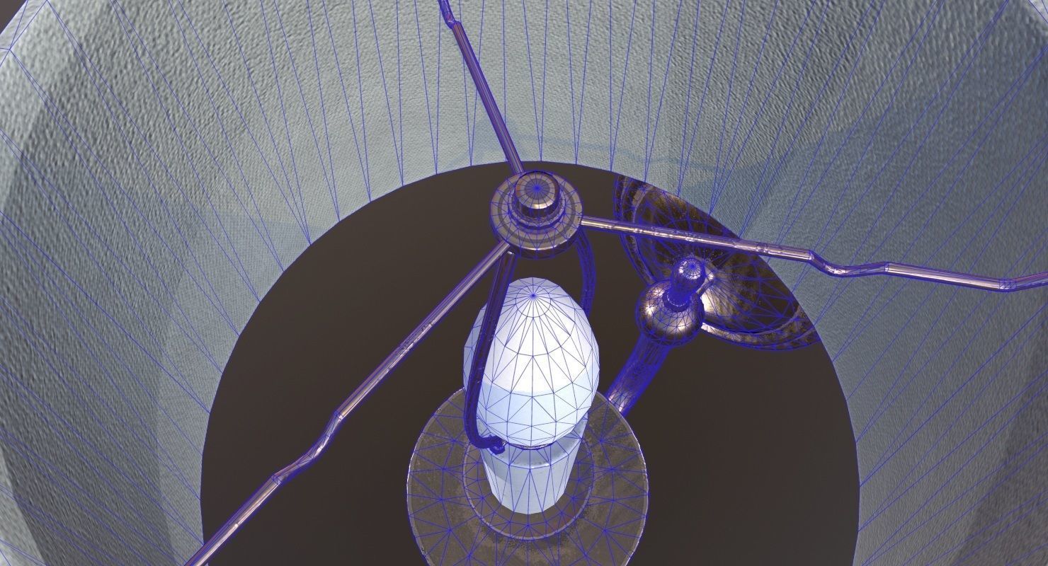 Wall Lamp Game Ready Low-poly 3D model_27