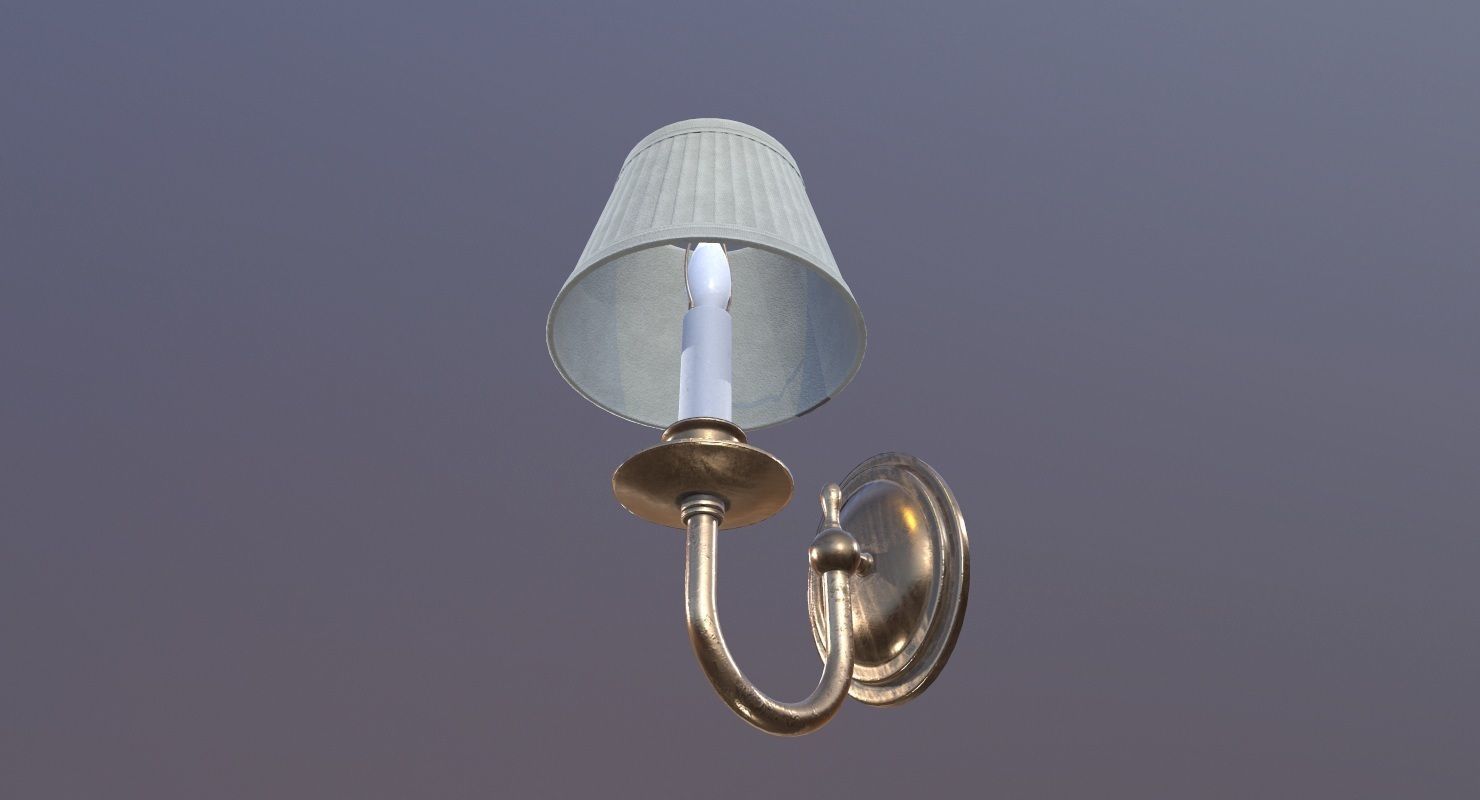 Wall Lamp Game Ready Low-poly 3D model_5