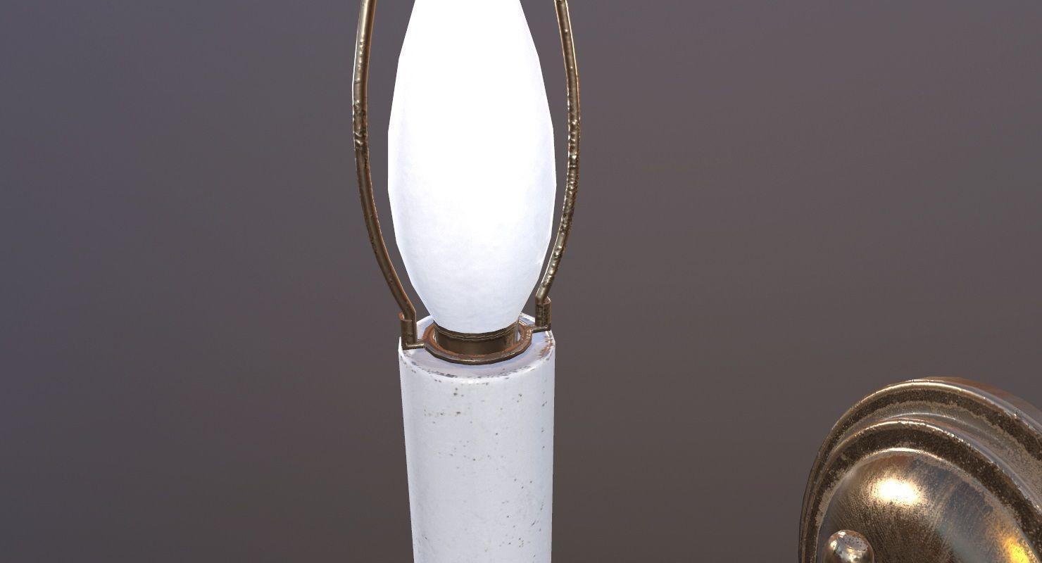 Wall Lamp Game Ready Low-poly 3D model_15