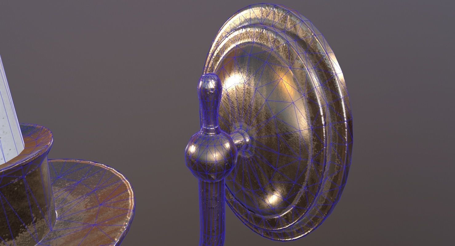 Wall Lamp Game Ready Low-poly 3D model_22