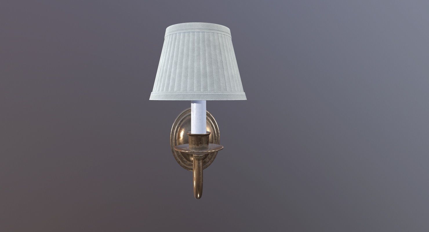 Wall Lamp Game Ready Low-poly 3D model_2
